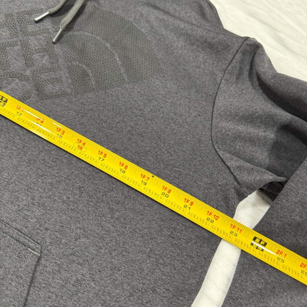 The North Face Mens Large Gray Tonal Logo Fleece Pullover Hoodie Sweatshirt - Picture 3 of 7